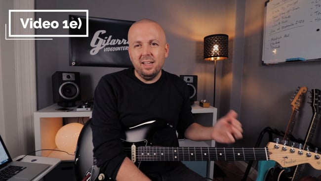 1e) Einfache Bluesbegleitung mit Saitenpaaren + Variationen