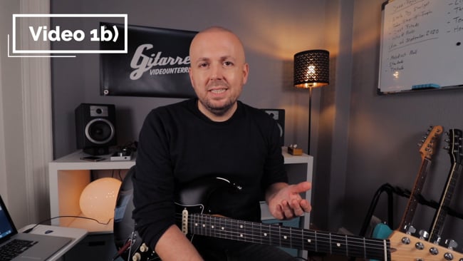 1b) Das zwölftaktige Bluesschema in A