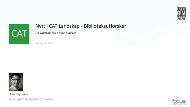 BIMCon 2020 - Landskap: Nytt i Focus CAT Landskap - Biblioteksutforsker