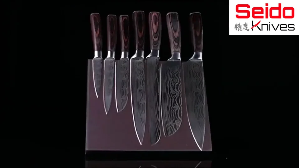 SEIDO™ Japanese Chef Knife Set, 8-Pc Kitchen Knives on Vimeo