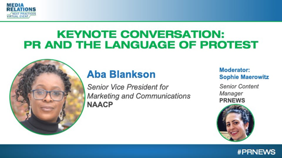 KEYNOTE: NAACP’s Aba Blankson on PR and the Language of Protest in 2020