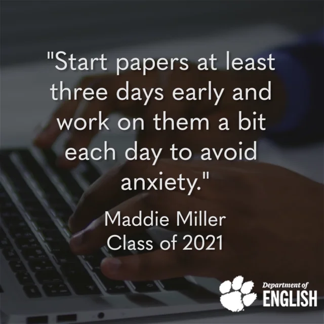 Advice to Freshman English Majors - Pearce Center for Professional  Communication