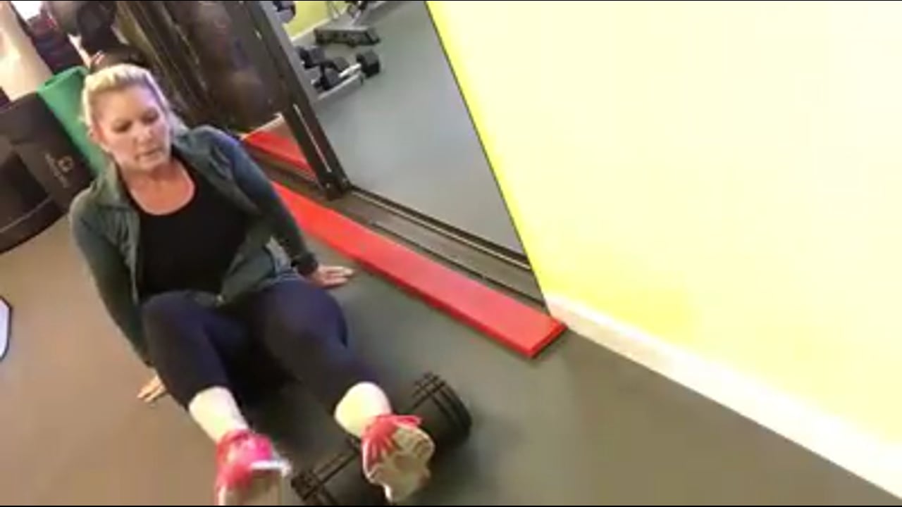 Gym near me-Rolling the Soleus-leg stretches
