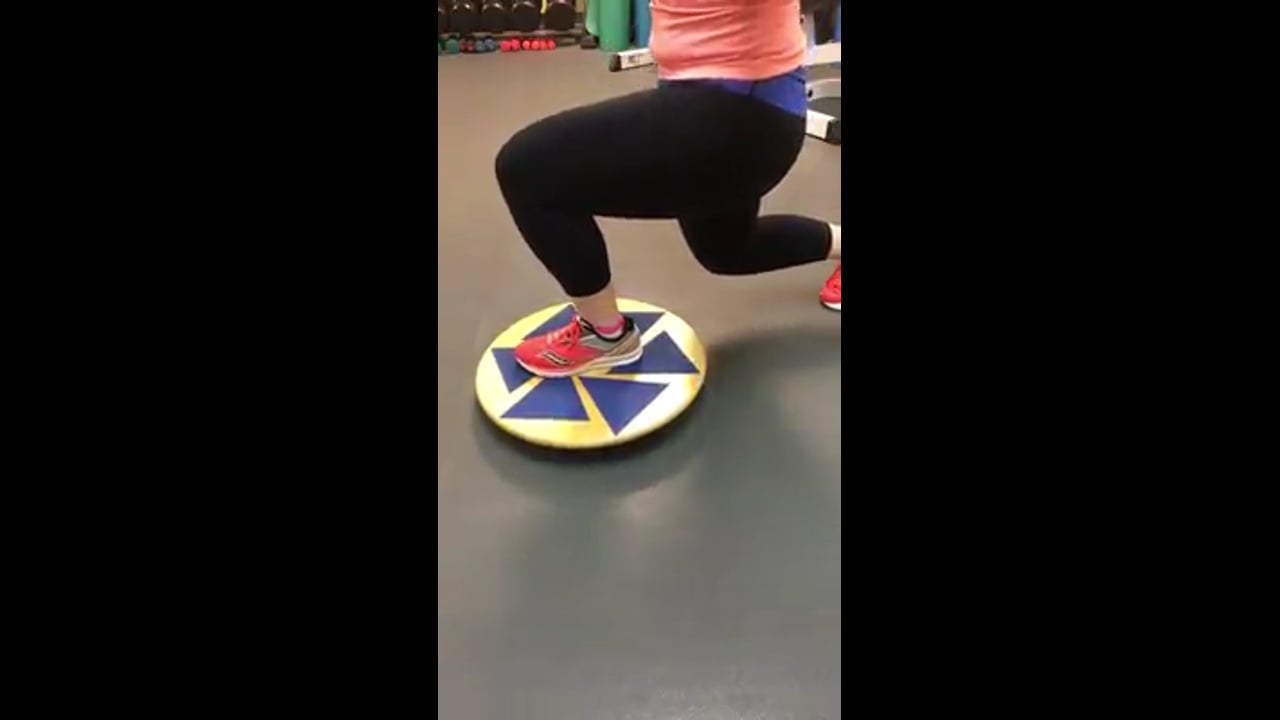 Personal training-muscular endurance workouts-Balance Board Lunges