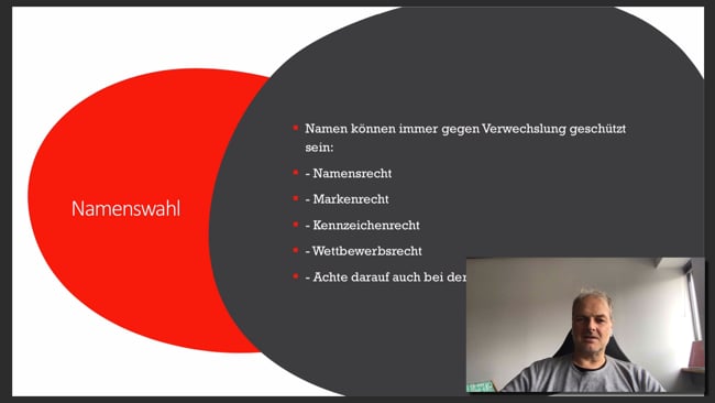 Namenswahl und Schutzrechte