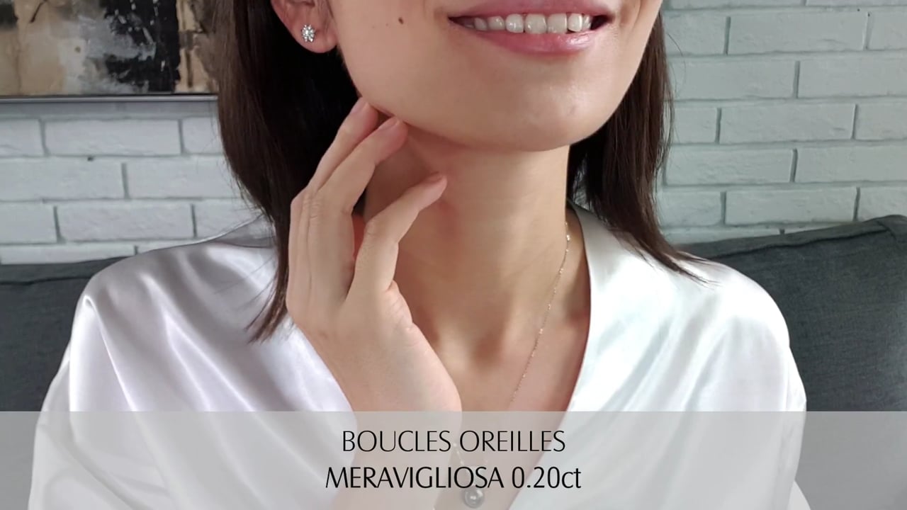 Orecchini Meravigliosa - Oro Bianco & Diamanti 0.20ct | Gemperles