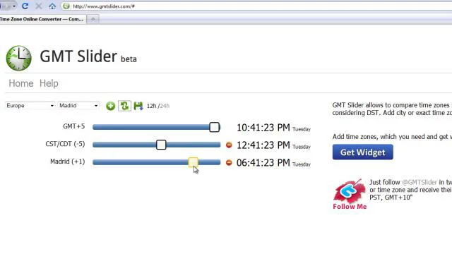 GMT Slider Overview - Time Zone Online Converter on Vimeo