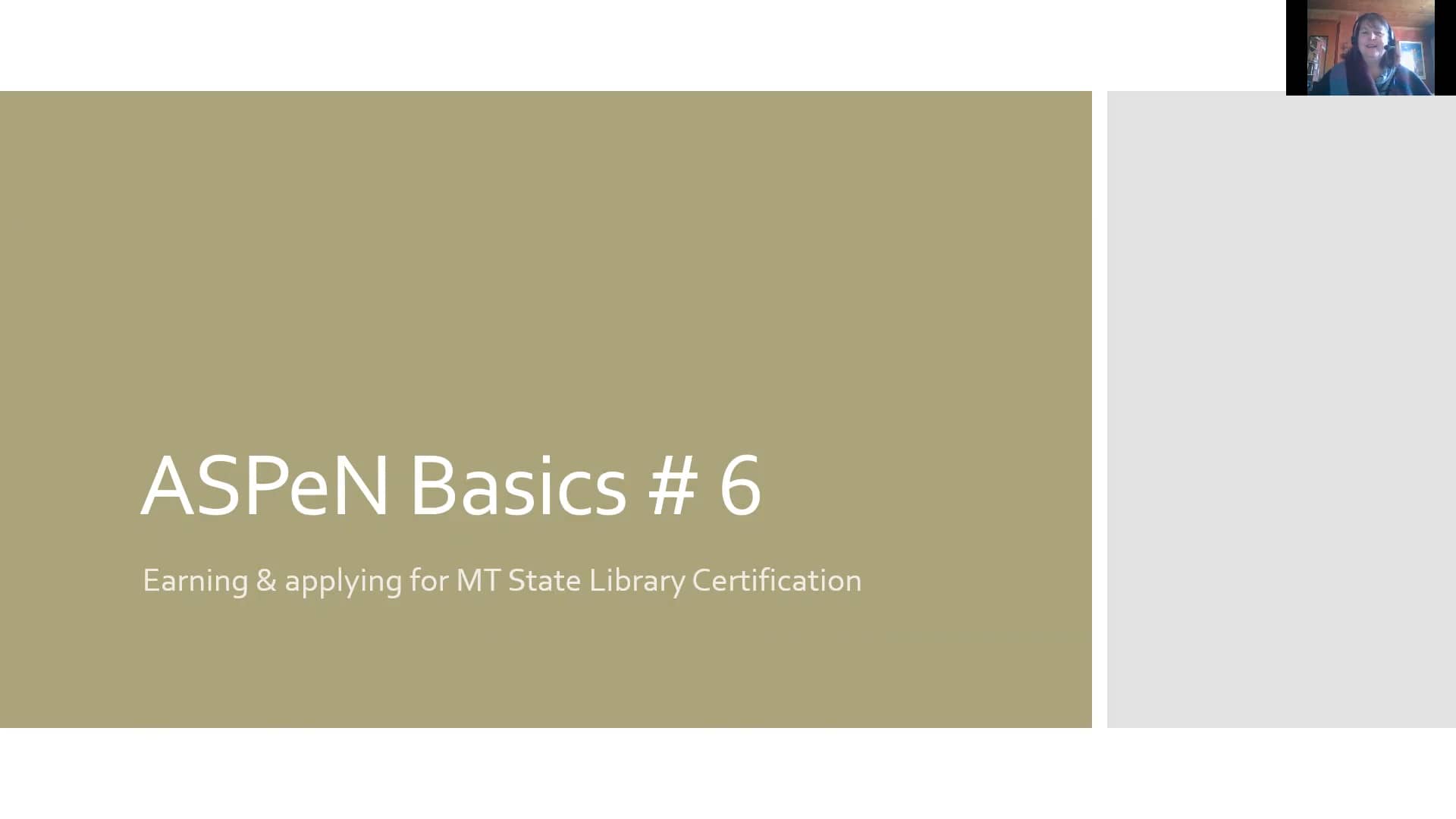 ASPen Basics 6 Claiming CE Credits and Applying for Certification on Vimeo