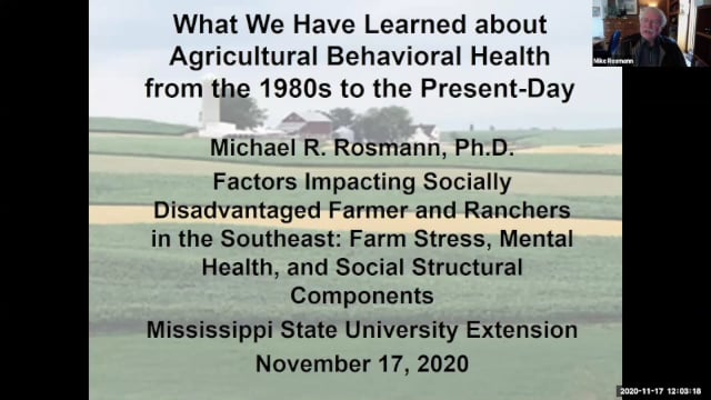 What We Have Learned about Agricultural Behavioral Health from the 1980s to the Present-Day