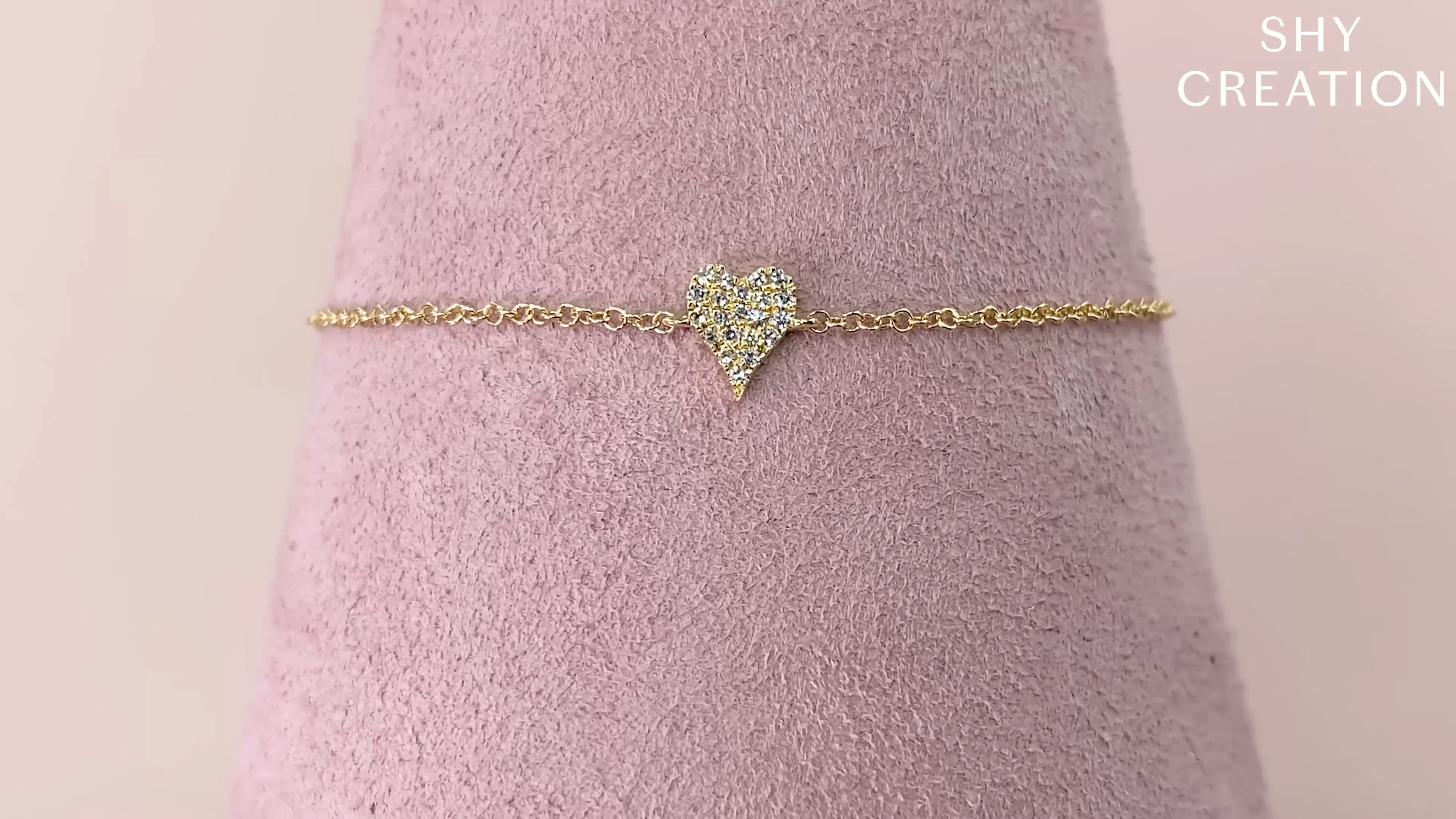 【MEJURI】Mini Heart Pave Diamond Bracelet☆ブレスレット Mini Heart Pavé Diamond Bracelet