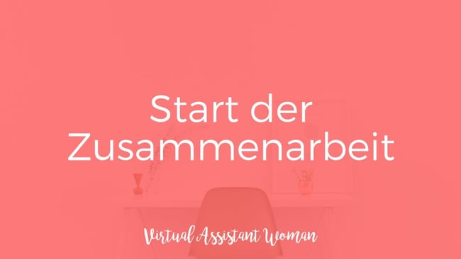 Start der Zusammenarbeit