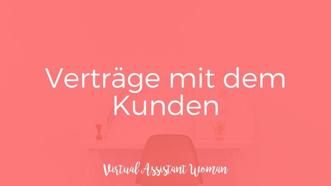 Verträge mit dem Kunden