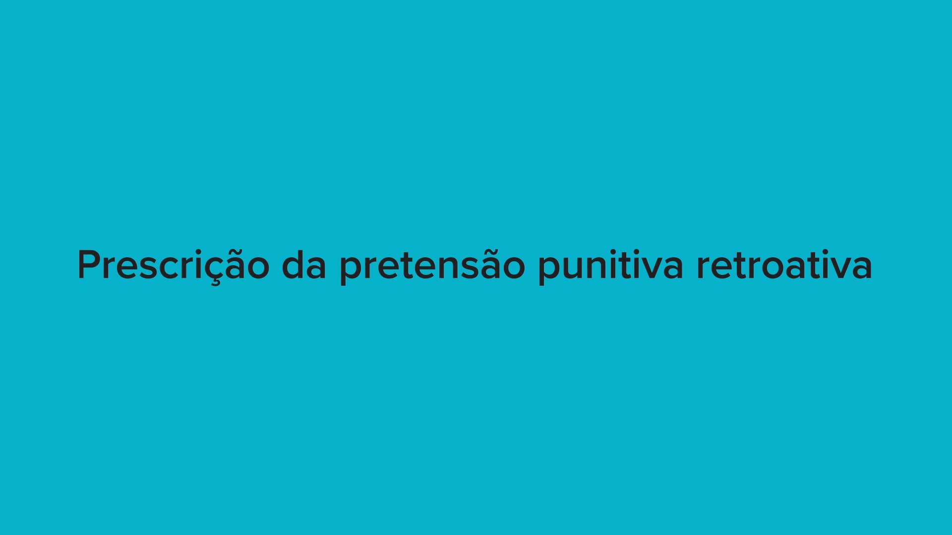 PEVD143 Prescrição da pretensão punitiva superveniente on Vimeo