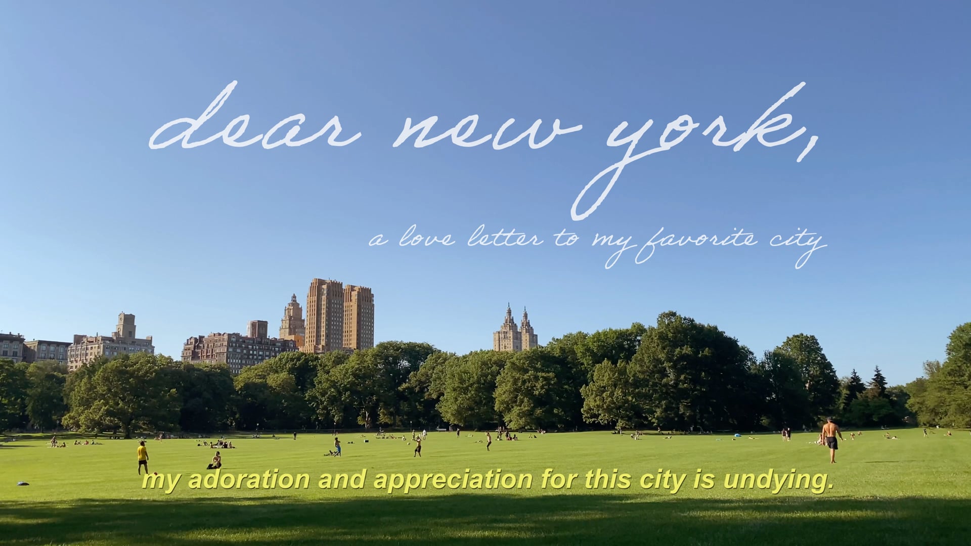 dear new york, | a july goodbye