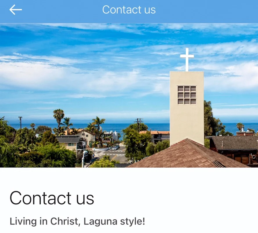 Using the Church by the Sea app