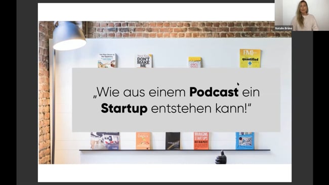 Natalie Brüne - Wie aus einem Podcast ein Startup entstehen kann