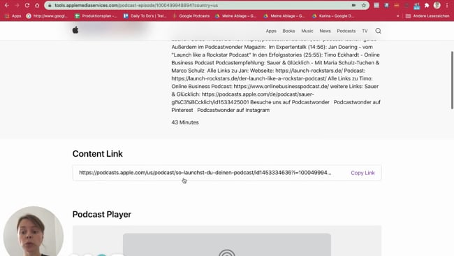 5. Hier bekommst Du den Apple Podcast Player