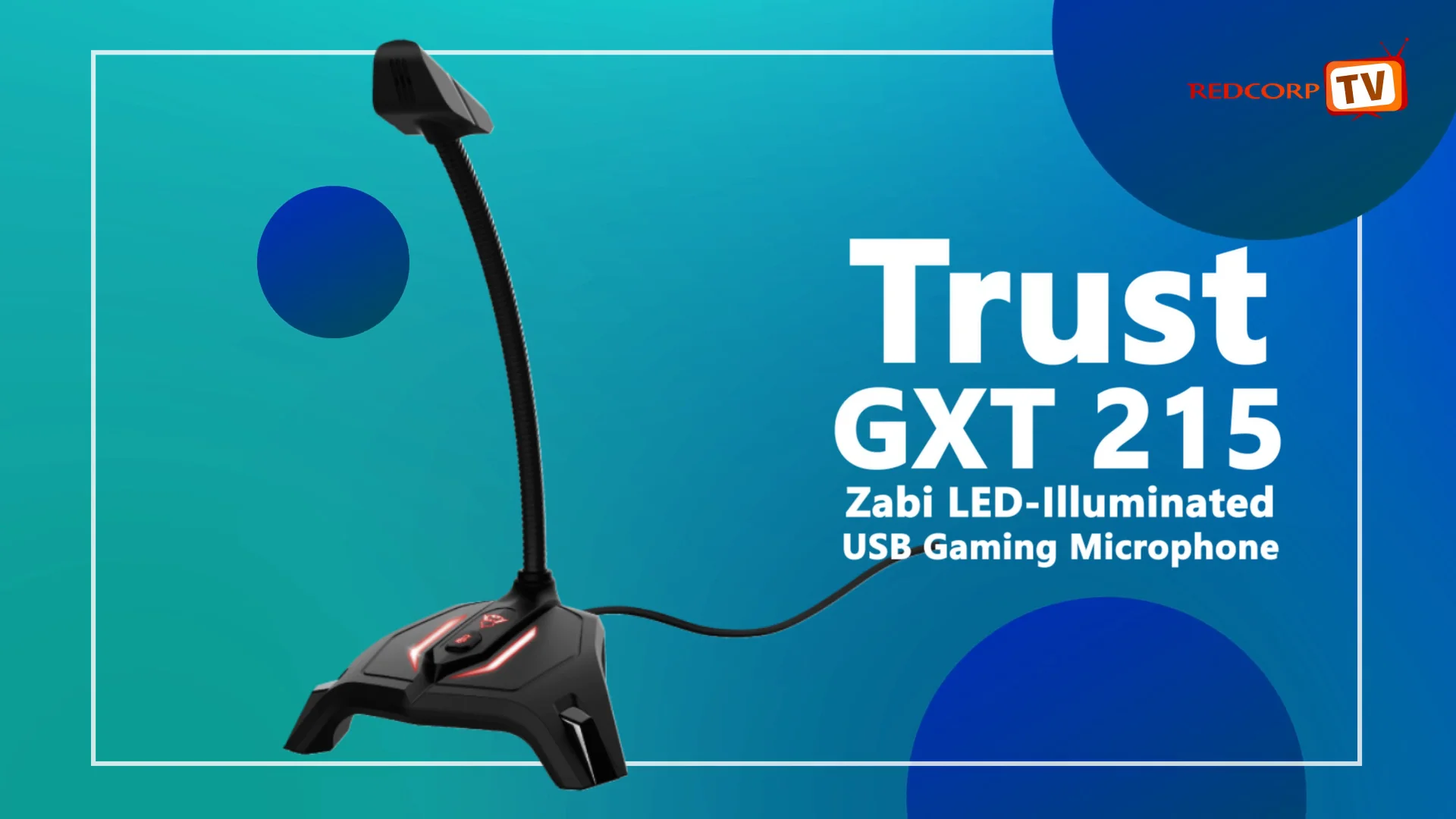 USB LED-Illuminated Microphone Gaming Trust 215 Zabi on Vimeo GXT