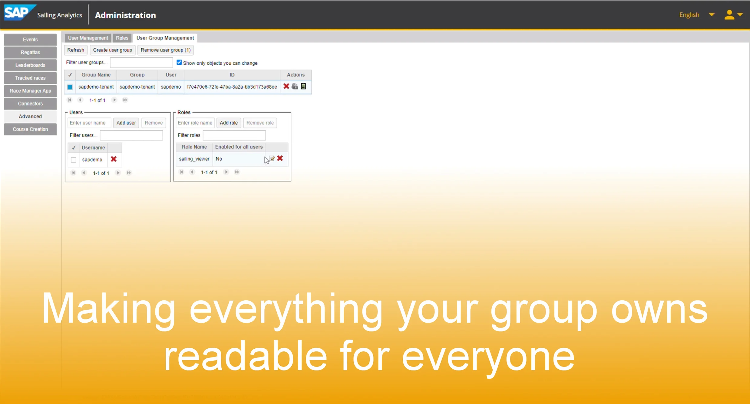 Make everything your group owns readable for everyone in the SAP Sailing Analytics
