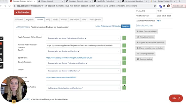 Verbinde dich mit Apple und Co.