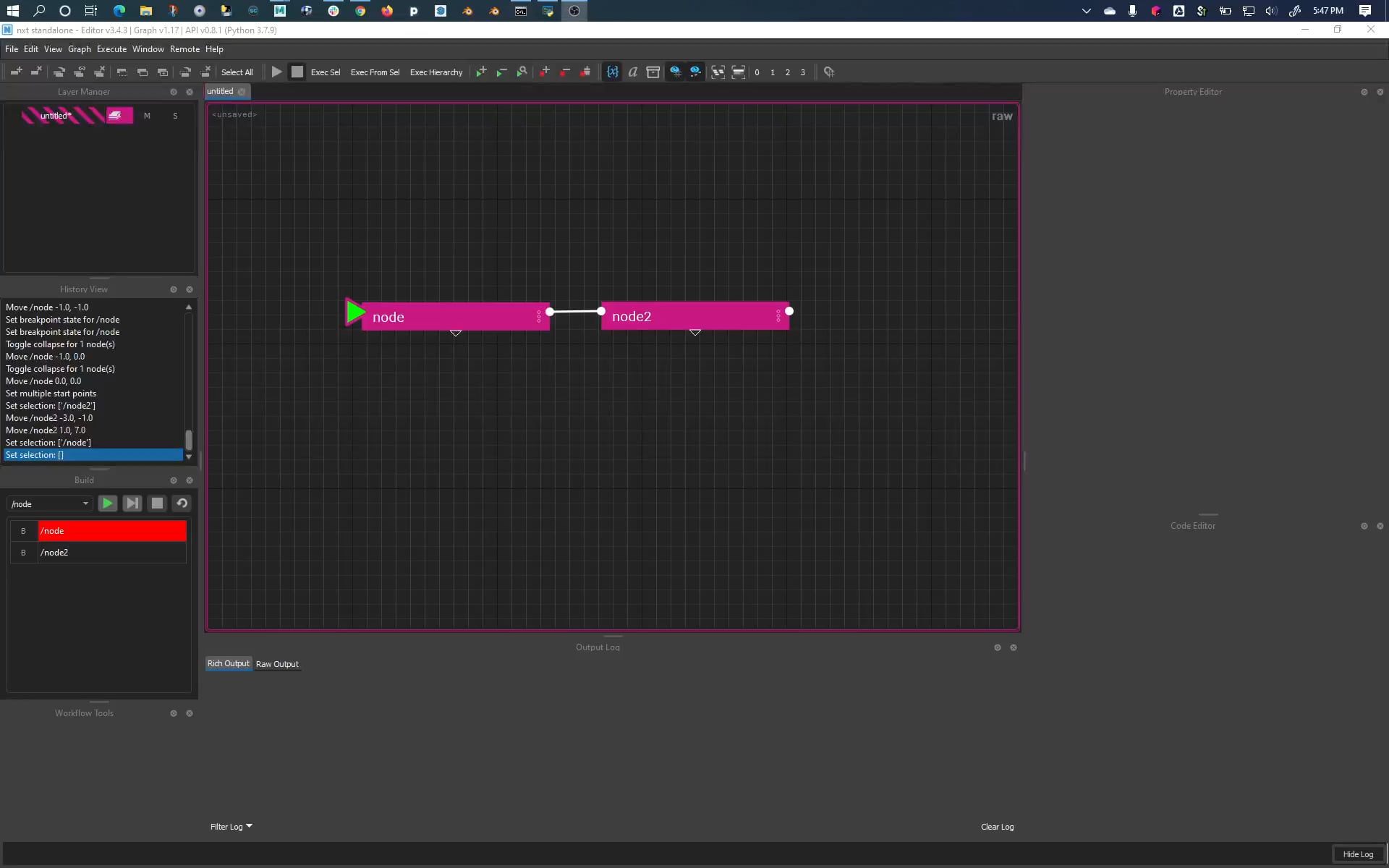 NXT : Node eXecution Tree : First steps on Vimeo