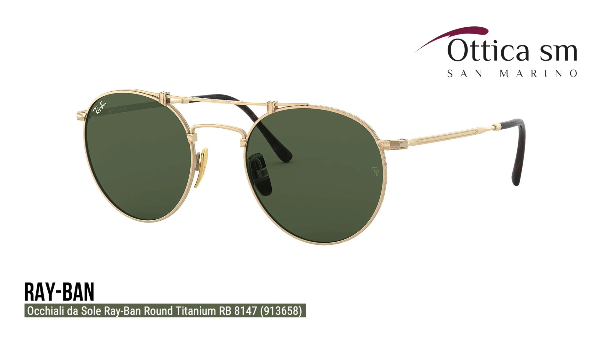 Ray Ban Round Titanium RB 8147 913658