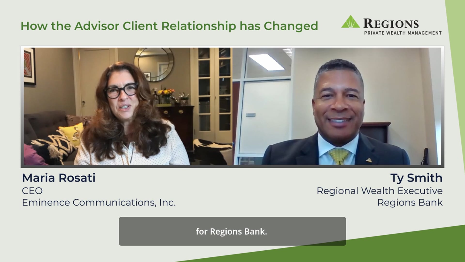 Regions - How the Advisor Client Relationship has Changed