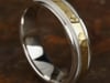 Men&rsquo;s Hammered Milgrain Wedding Band in 10K White &amp; Yellow Gold, 6mm