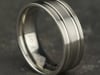 Men&#39;s Satin Finish Wedding Band in Gray Titanium, 8mm