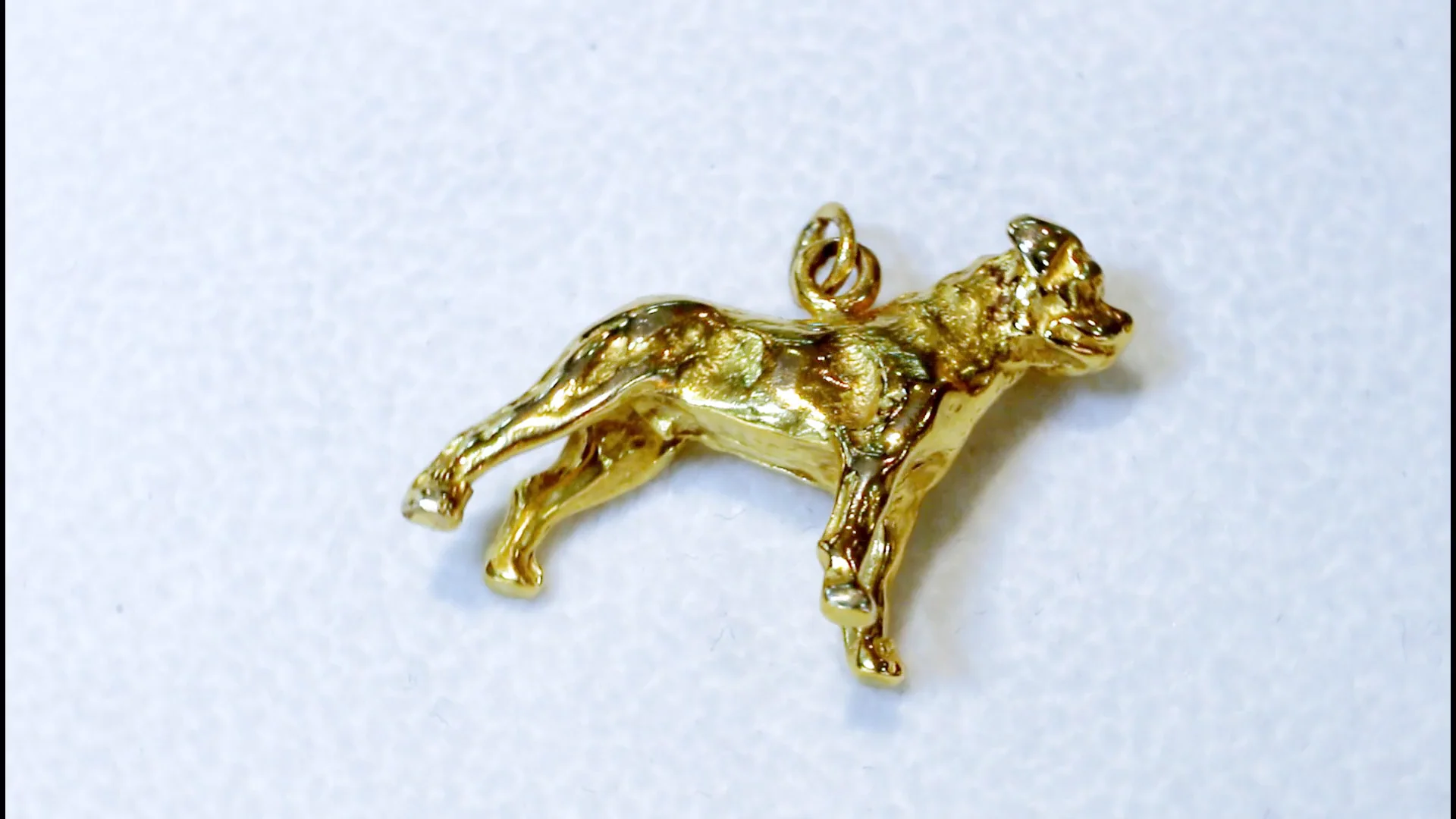 Boxer Dog Face Charm Pendant – 14k Solid Yellow Gold Handcrafted Jewelry For Necklace Or Bracelet