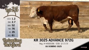 Lot #25 - KR 3025 ADVANCE 972G