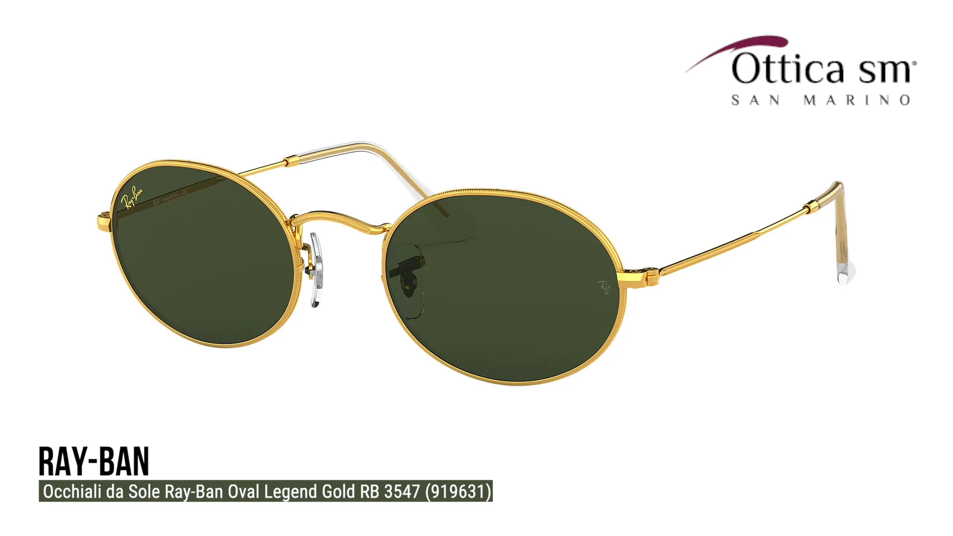 Ray ban best sale oval legend gold