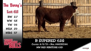 Lot #62 - B SUPERED 62G