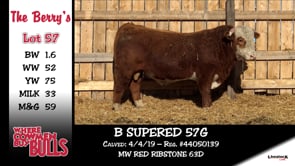 Lot #57 - B SUPERED 57G