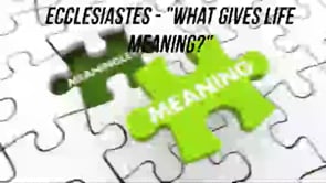 Ecclesiastes - Lesson #1 - Introduction