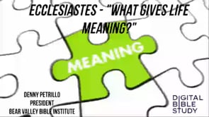 Ecclesiastes - (Lesson #6) - Chapter 5