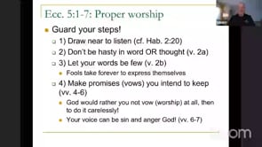 Ecclesiastes - (Lesson #7) - Chapter 6