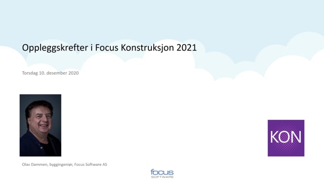 Oppleggskrefter i Focus Konstruksjon 2021