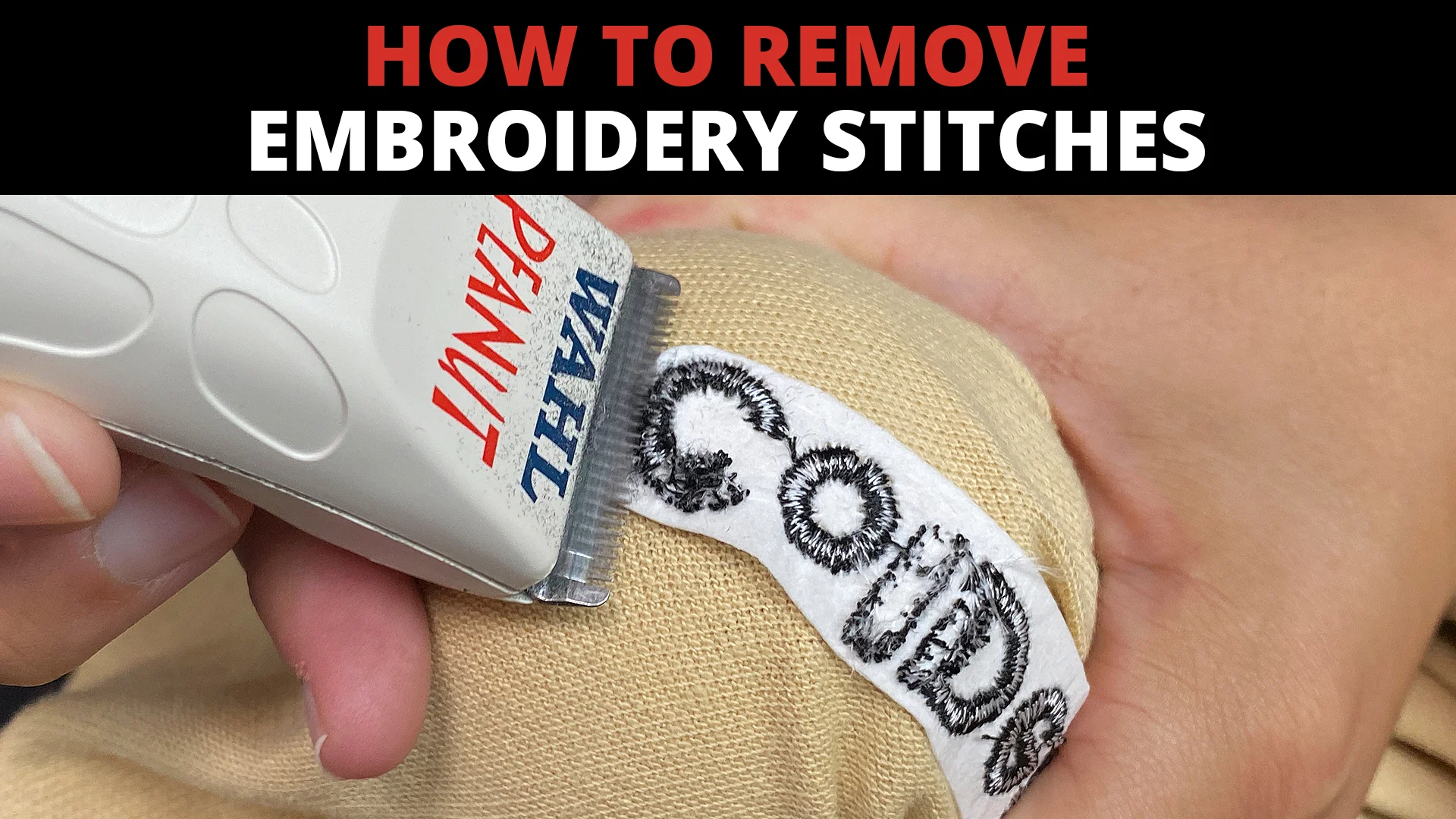 How to Remove Embroidery Stitches on Vimeo