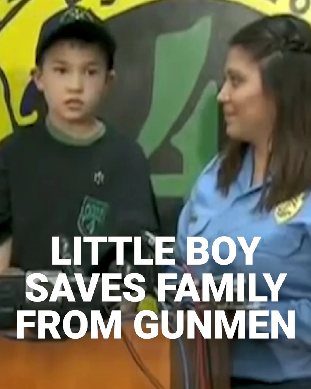 LITTLE BOY SAVES FAMILY FROM GUNMEN  