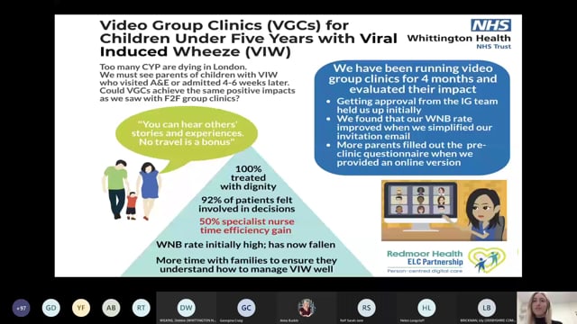 Listen to Sarah Kavanagh (paediatric and asthma nurse) and Debbie Wilkins (community dietician) from the Whittington Trust, share their experiences running video group clinics for outpatient care