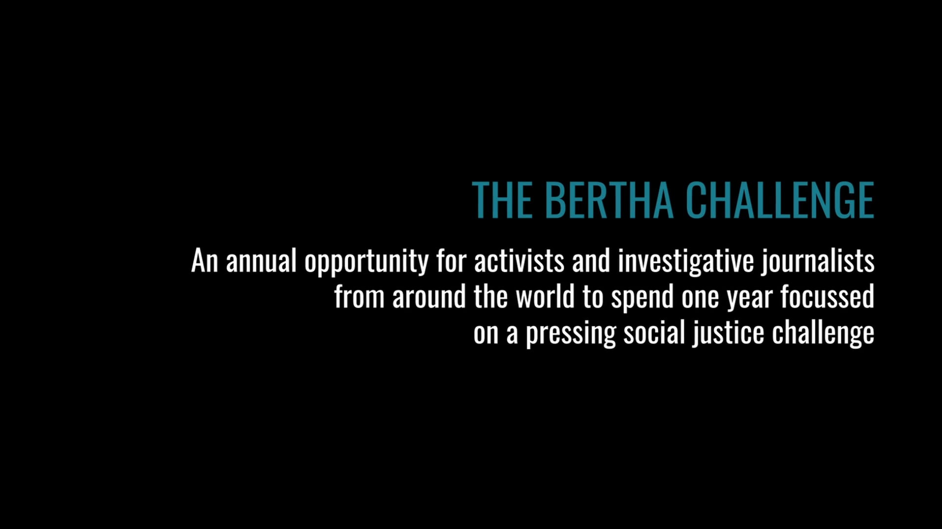 Bertha Challenge 2020