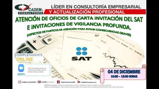 Módulo V. ATENCIÓN DE OFICIOS DE CARTA INVITACIÓN DEL SAT E INVITACIONES DE VIGILANCIA PROFUNDA