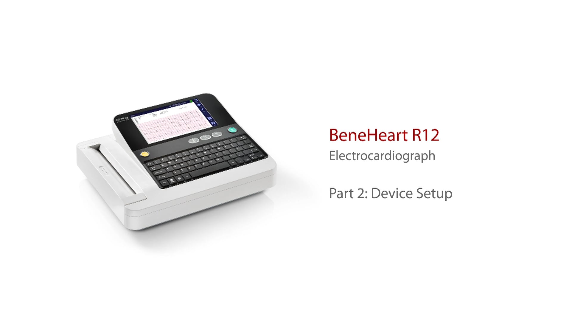 Mindray BeneHeart R12 ECG User Training - Part2 - Device Setup on