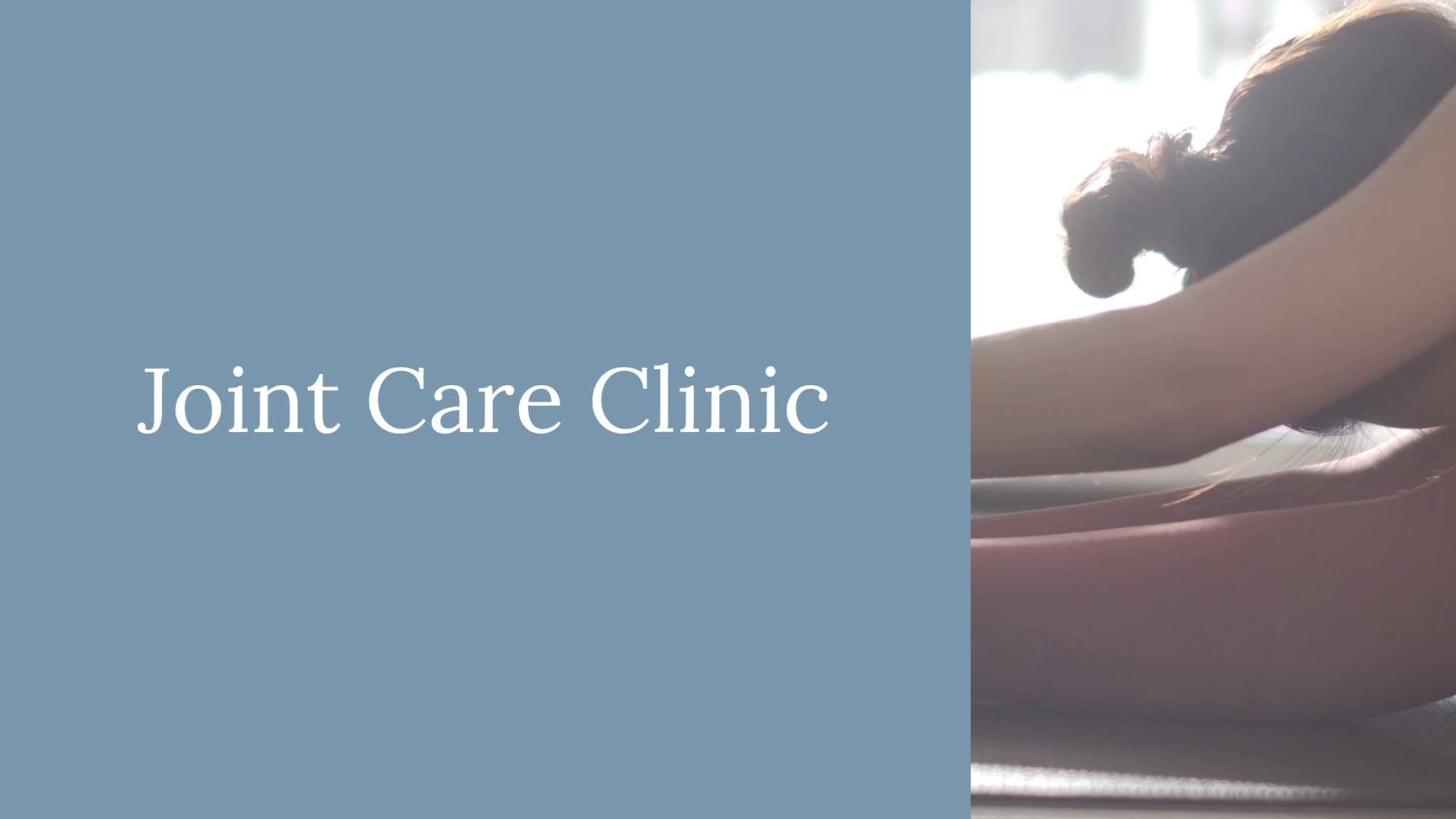 Watch Joint Care Clinic Online Vimeo On Demand on Vimeo