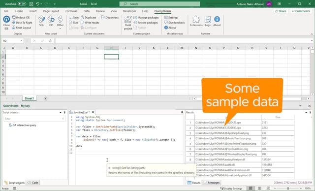 C# Scripting - QueryStorm