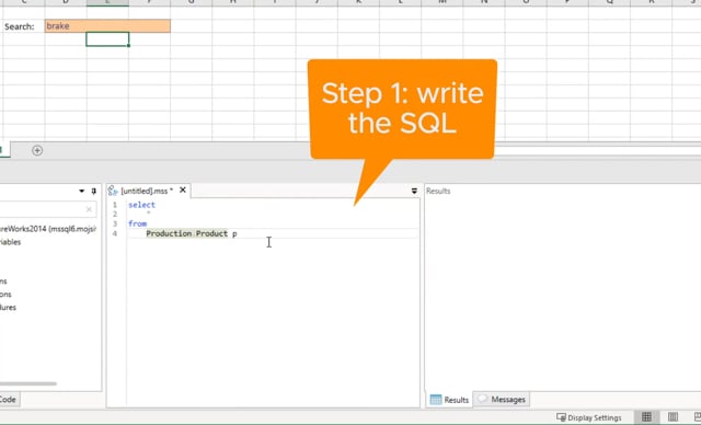 Automating workbooks with SQL