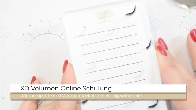 Wimpernplatte und Kleberstein richtig vorbereiten