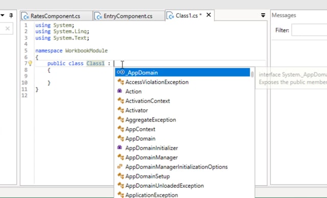 Code editor features