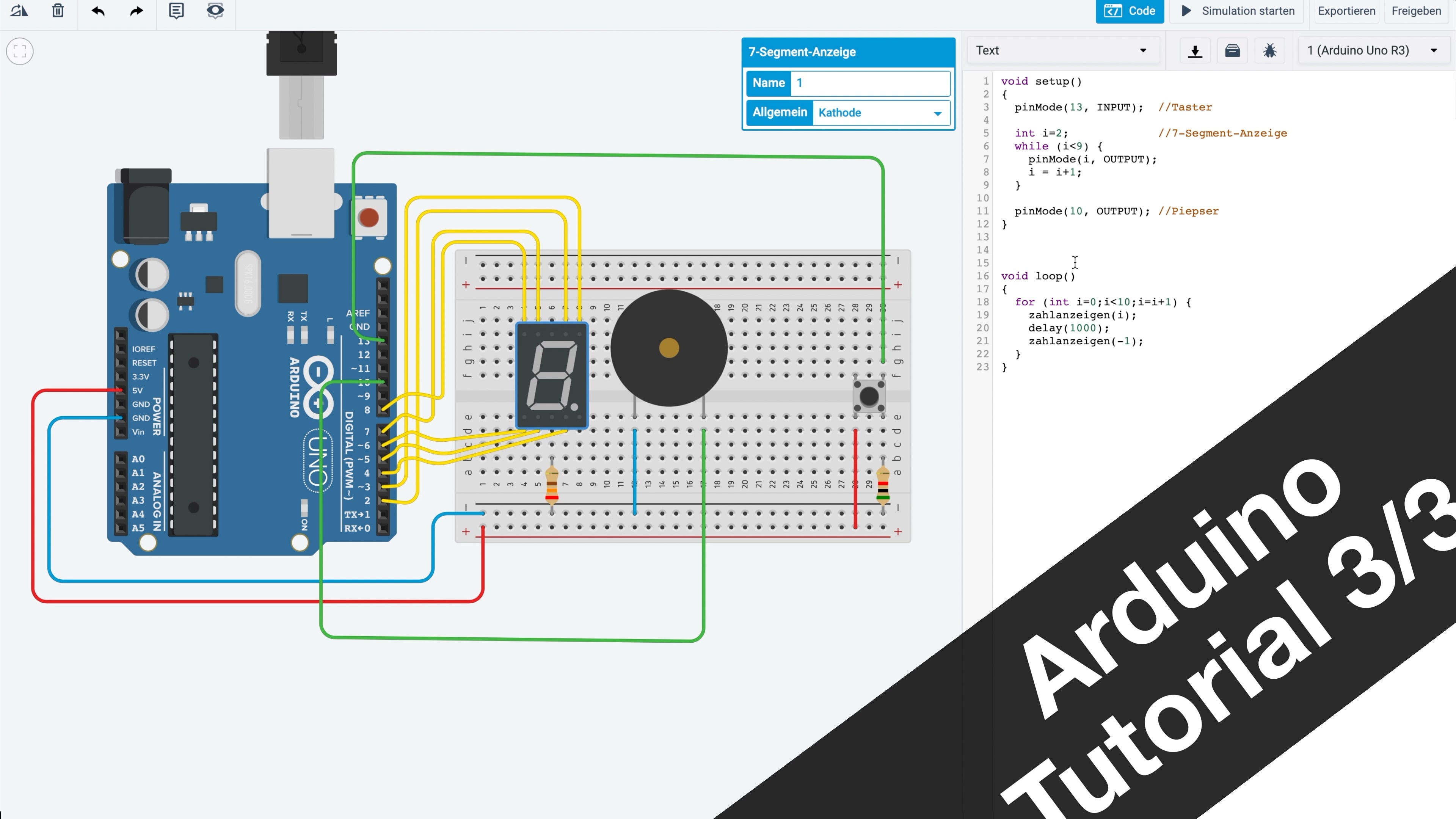 Arduino Tutorial (3/3) - Spiel Reaktionstest on Vimeo